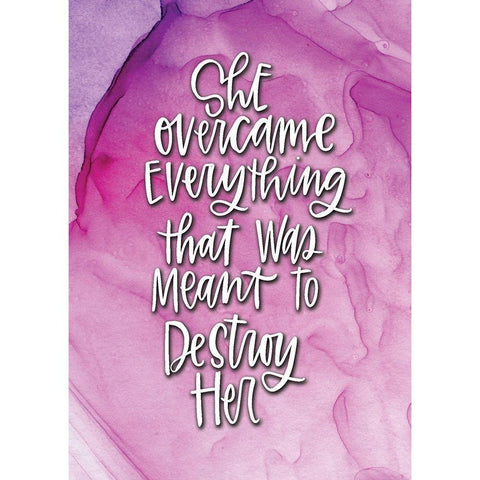 She Overcame Black Modern Wood Framed Art Print with Double Matting by Wieners, Valerie