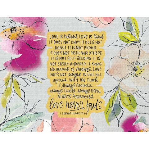 Love is Patient Black Modern Wood Framed Art Print by Wieners, Valerie