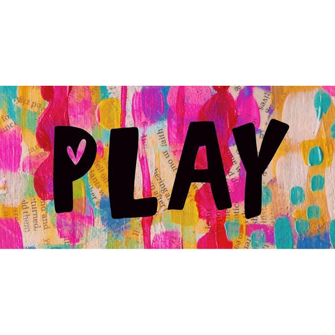 Play White Modern Wood Framed Art Print by Wieners, Valerie