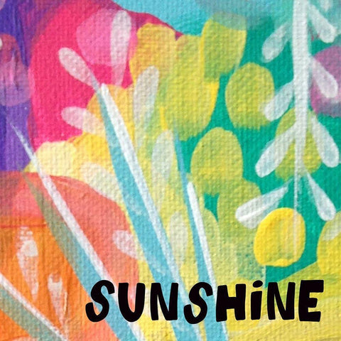 Sunshine Black Modern Wood Framed Art Print with Double Matting by Wieners, Valerie