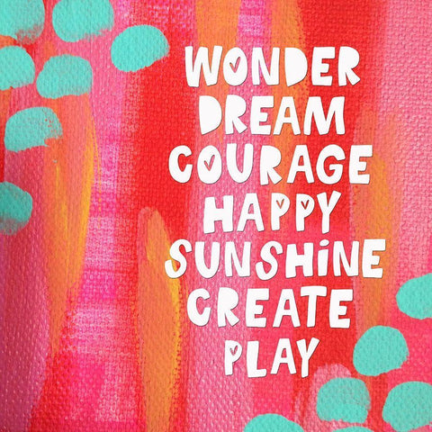 Words of Play White Modern Wood Framed Art Print with Double Matting by Wieners, Valerie