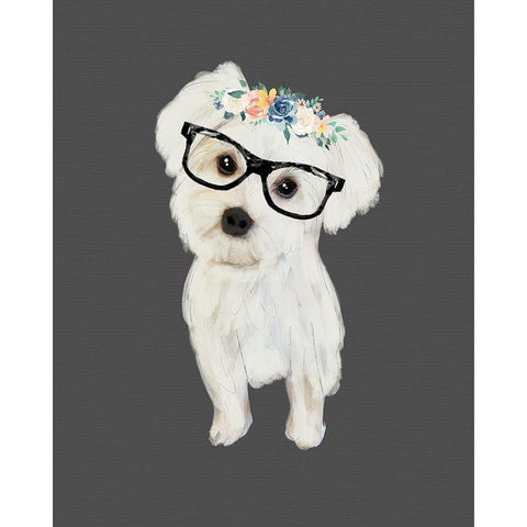 Morkie Black Modern Wood Framed Art Print by Wieners, Valerie