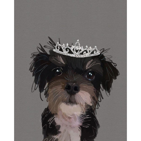 Terrier Black Modern Wood Framed Art Print with Double Matting by Wieners, Valerie