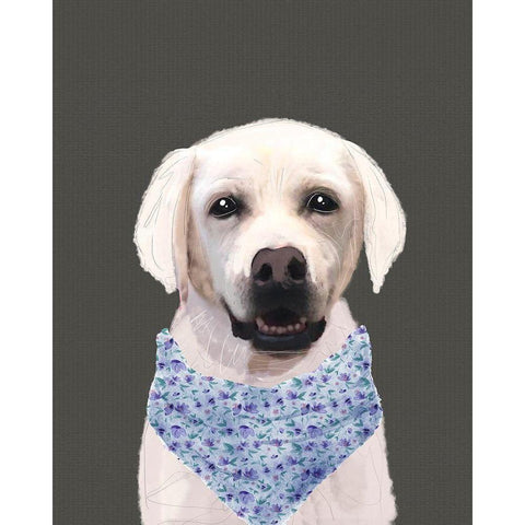 White Lab Black Modern Wood Framed Art Print by Wieners, Valerie