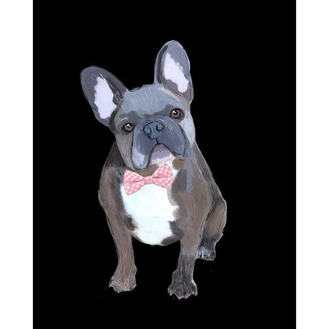 Gingham Bow White Modern Wood Framed Art Print by Wieners, Valerie