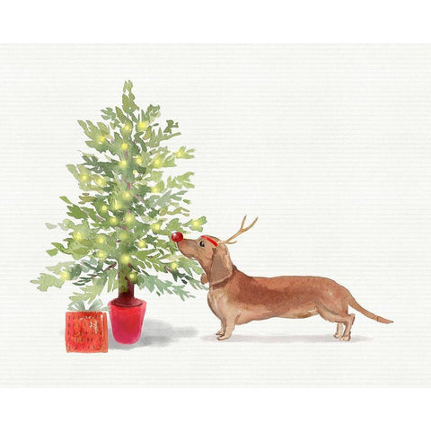 Dox White Modern Wood Framed Art Print by Wieners, Valerie