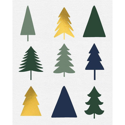 Trees White Modern Wood Framed Art Print by Wieners, Valerie