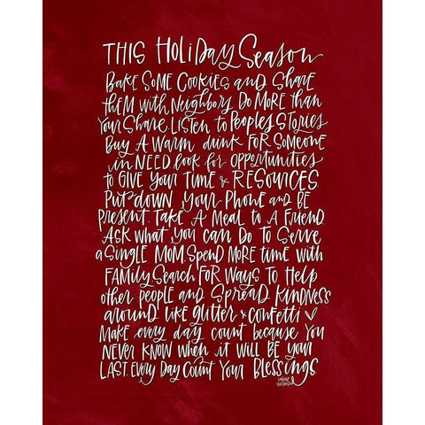 Holiday Season Black Modern Wood Framed Art Print with Double Matting by Wieners, Valerie