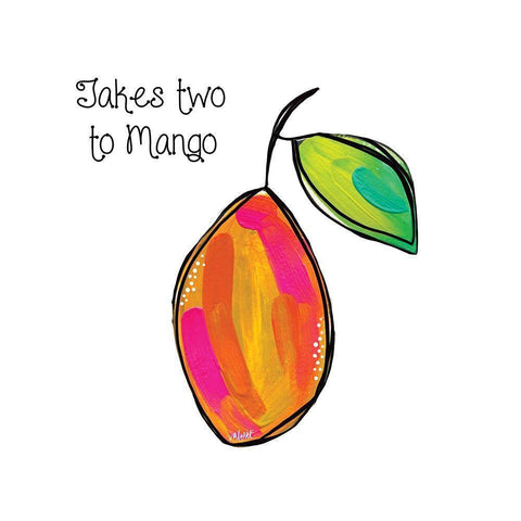 Mango White Modern Wood Framed Art Print by Wieners, Valerie