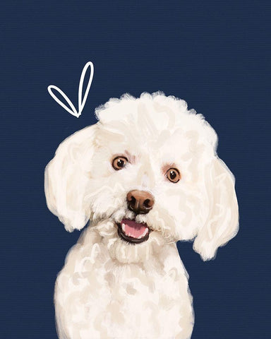 Bich White Modern Wood Framed Art Print with Double Matting by Wieners, Valerie