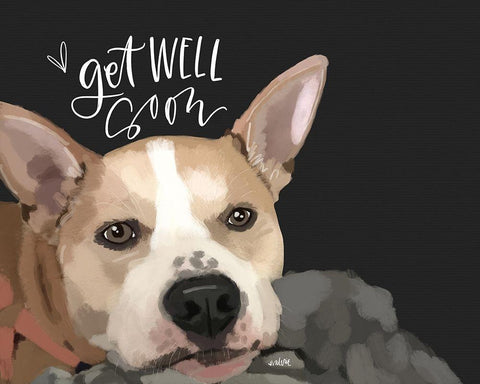 Get Well Soon! Black Ornate Wood Framed Art Print with Double Matting by Wieners, Valerie