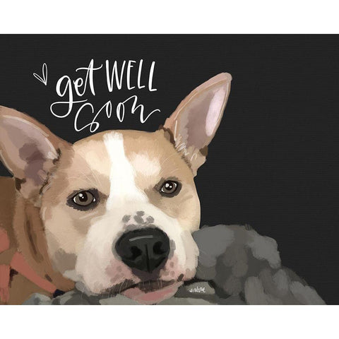 Get Well Soon! White Modern Wood Framed Art Print by Wieners, Valerie