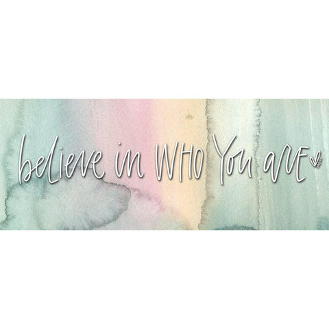 Believe White Modern Wood Framed Art Print by Wieners, Valerie