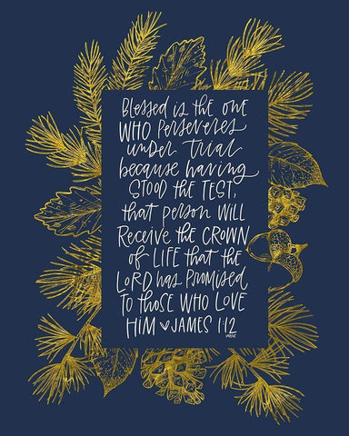 James 1 Black Ornate Wood Framed Art Print with Double Matting by Wieners, Valerie