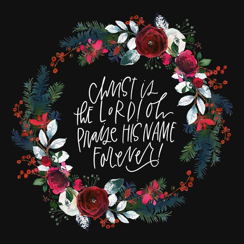 Christ Black Ornate Wood Framed Art Print with Double Matting by Wieners, Valerie