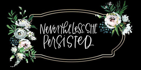 Nevertheless White Modern Wood Framed Art Print with Double Matting by Wieners, Valerie