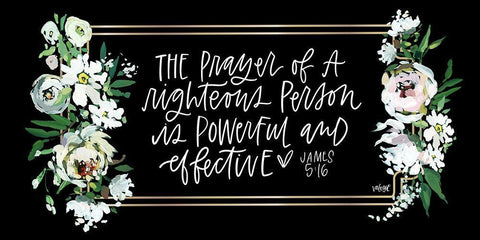 The Prayer Black Ornate Wood Framed Art Print with Double Matting by Wieners, Valerie