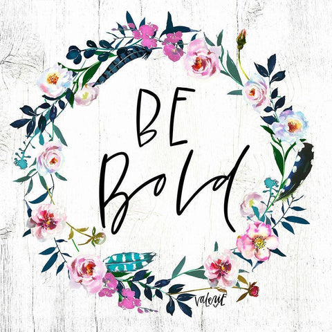 Be Bold Black Modern Wood Framed Art Print by Wieners, Valerie