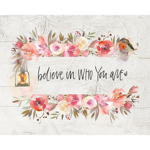 Believe Black Modern Wood Framed Art Print with Double Matting by Wieners, Valerie