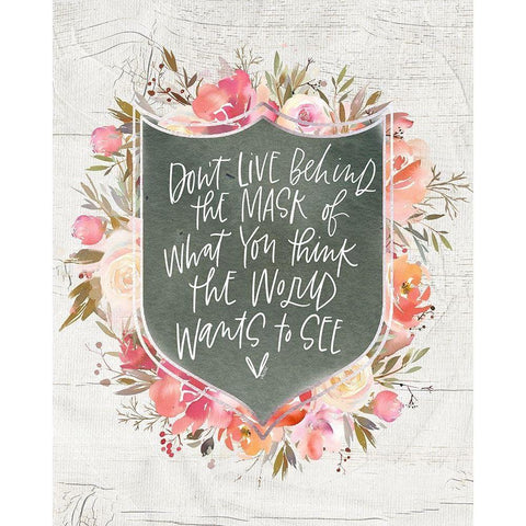 Dont Live Black Modern Wood Framed Art Print by Wieners, Valerie