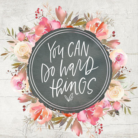 Hard Things Black Ornate Wood Framed Art Print with Double Matting by Wieners, Valerie