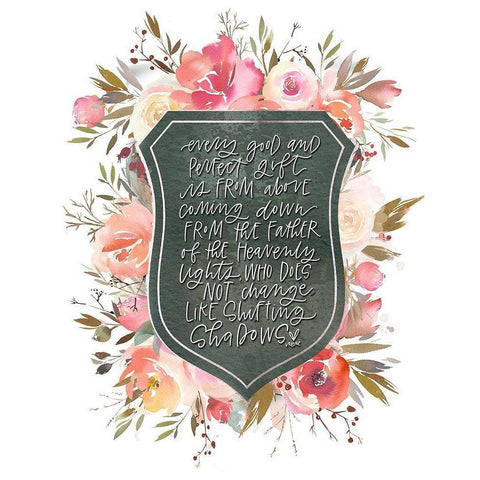 Every Good Gold Ornate Wood Framed Art Print with Double Matting by Wieners, Valerie