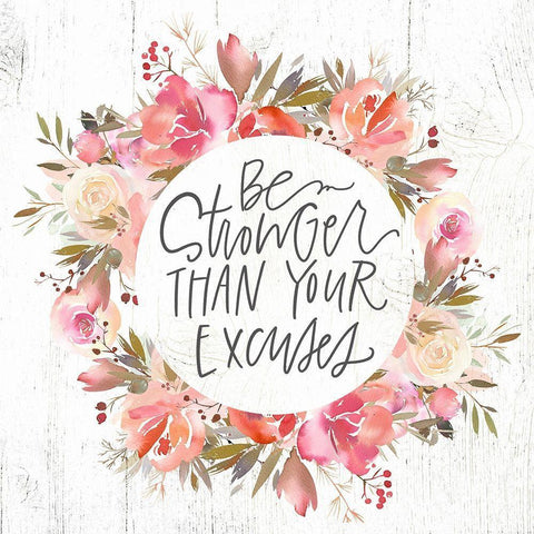 Stronger White Modern Wood Framed Art Print with Double Matting by Wieners, Valerie