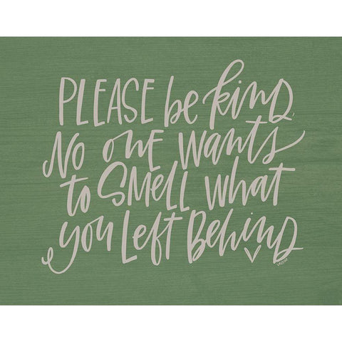 Please Be Kind White Modern Wood Framed Art Print by Wieners, Valerie