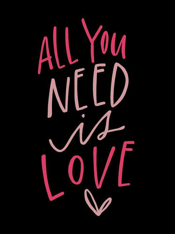 All You Need Black Ornate Wood Framed Art Print with Double Matting by Wieners, Valerie