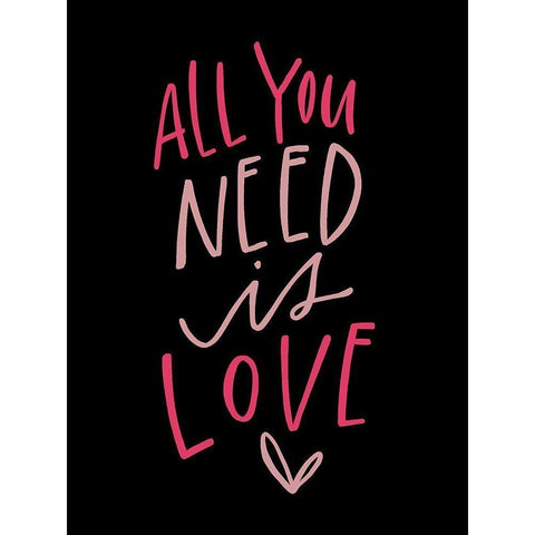 All You Need Black Modern Wood Framed Art Print with Double Matting by Wieners, Valerie