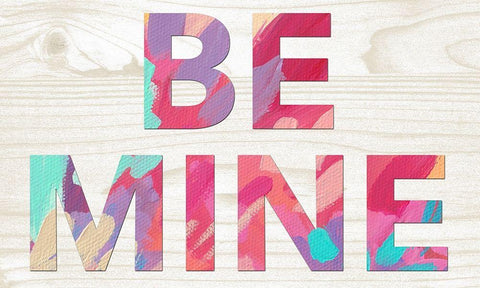 Be Mine Black Ornate Wood Framed Art Print with Double Matting by Wieners, Valerie