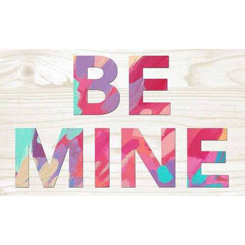 Be Mine Black Modern Wood Framed Art Print by Wieners, Valerie