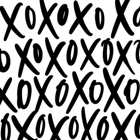 XoXo Black Modern Wood Framed Art Print by Wieners, Valerie