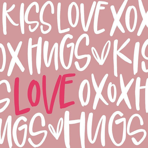 Hugs Black Ornate Wood Framed Art Print with Double Matting by Wieners, Valerie