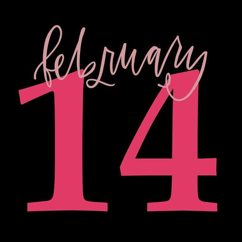 Valentines Day Black Ornate Wood Framed Art Print with Double Matting by Wieners, Valerie