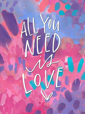 Love Abstract Black Ornate Wood Framed Art Print with Double Matting by Wieners, Valerie