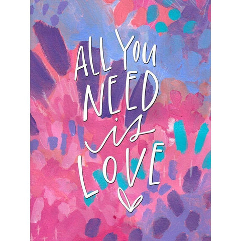 Love Abstract Black Modern Wood Framed Art Print by Wieners, Valerie