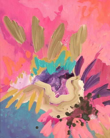 Geode White Modern Wood Framed Art Print with Double Matting by Wieners, Valerie