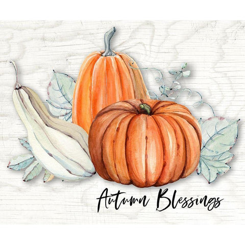 Autumn Blessings Black Modern Wood Framed Art Print by Wieners, Valerie