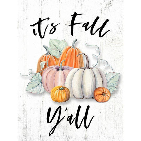 Fall Yall Black Modern Wood Framed Art Print by Wieners, Valerie