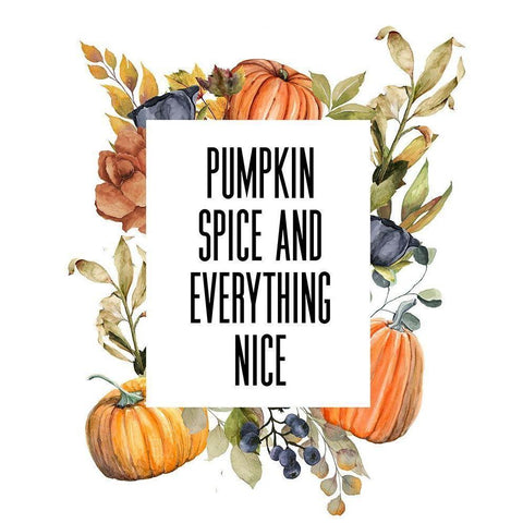 Pumpkin Spice Black Modern Wood Framed Art Print by Wieners, Valerie