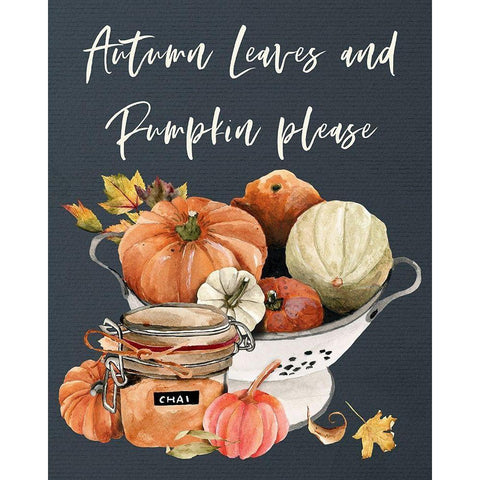 Autumn Leaves White Modern Wood Framed Art Print by Wieners, Valerie