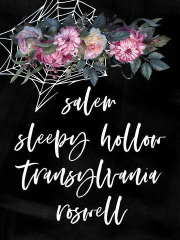 Spooky Towns White Modern Wood Framed Art Print with Double Matting by Wieners, Valerie