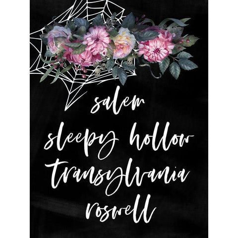 Spooky Towns Black Modern Wood Framed Art Print with Double Matting by Wieners, Valerie