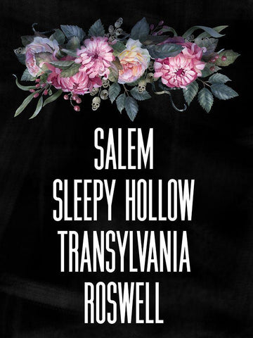 Spooky Towns II White Modern Wood Framed Art Print with Double Matting by Wieners, Valerie