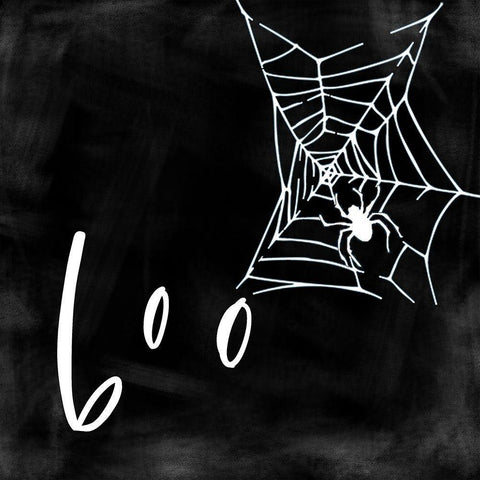 Boo White Modern Wood Framed Art Print with Double Matting by Wieners, Valerie