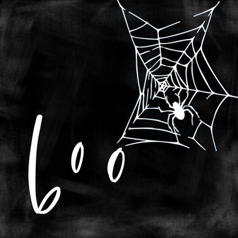 Boo Black Modern Wood Framed Art Print by Wieners, Valerie