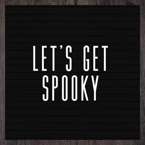 Lets Get Spooky Black Modern Wood Framed Art Print with Double Matting by Wieners, Valerie