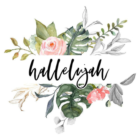 Hallelujah Gold Ornate Wood Framed Art Print with Double Matting by Wieners, Valerie