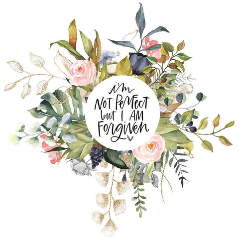 Not Perfect Gold Ornate Wood Framed Art Print with Double Matting by Wieners, Valerie